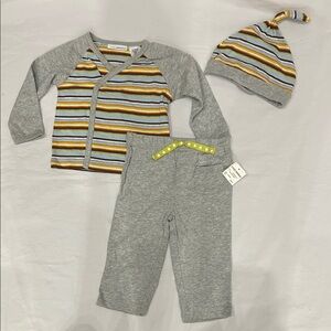 Gray and Striped Kids Matching Set